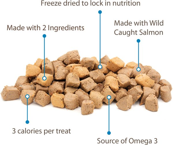 Show full view: Caledon Farms Salmon Bites Freeze-Dried Dog Treats, 90-g bag slide 4 of 5