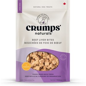 Crumps' Naturals Beef Liver Bites Freeze-Dried Dog Treats, 72-g bag