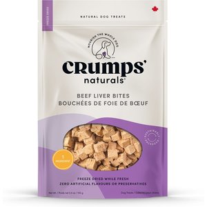 Crumps' Naturals Beef Liver Bites Freeze-Dried Dog Treats, 155-g bag