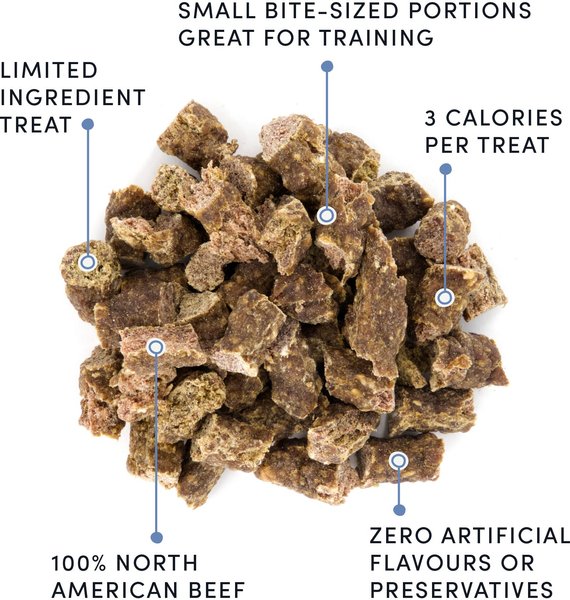 Show full view: Crumps' Naturals Mini Trainers Semi Moist Beef Soft & Chewy Dog Treats, 300-g bag slide 5 of 7