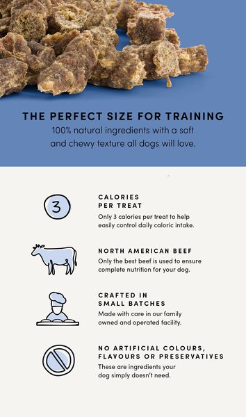 Show full view: Crumps' Naturals Mini Trainers Semi Moist Beef Soft & Chewy Dog Treats, 300-g bag slide 6 of 7