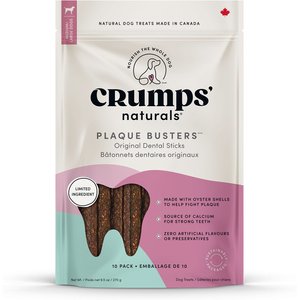 Crumps' Naturals Plaque Busters Original 7-in Dental Dog Treats, 10 count