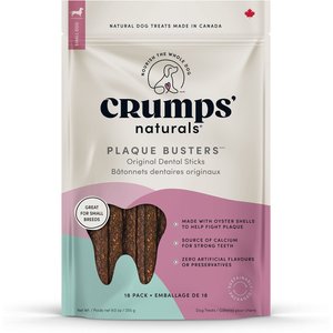 Crumps' Naturals Plaque Busters Original 3.5-in Dental Dog Treats, 18 count