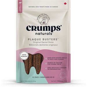 Crumps' Naturals Plaque Busters Original 7-in Dental Dog Treats, 870-g bag