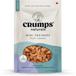 Crumps' Naturals Mini Trainers Semi Moist Duck Dental Dog Treats, 300-g bag