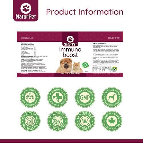 Show full view: NaturPet Immuno Boost Liquid Supplement for Dogs & Cats, 60-g bottle slide 4 of 6