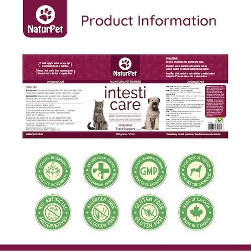 Show full view: NaturPet Intesti Care Powder Supplement for Dogs & Cats, 165-g jar slide 4 of 7