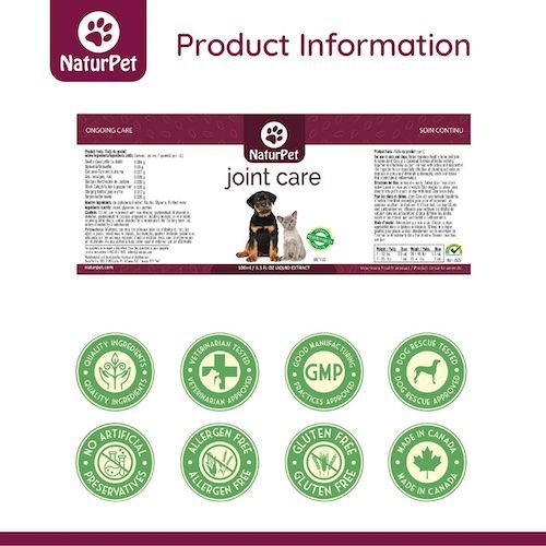 Show full view: NaturPet Joint Care Liquid Supplement for Dogs & Cats, 100-mL bottle slide 4 of 6