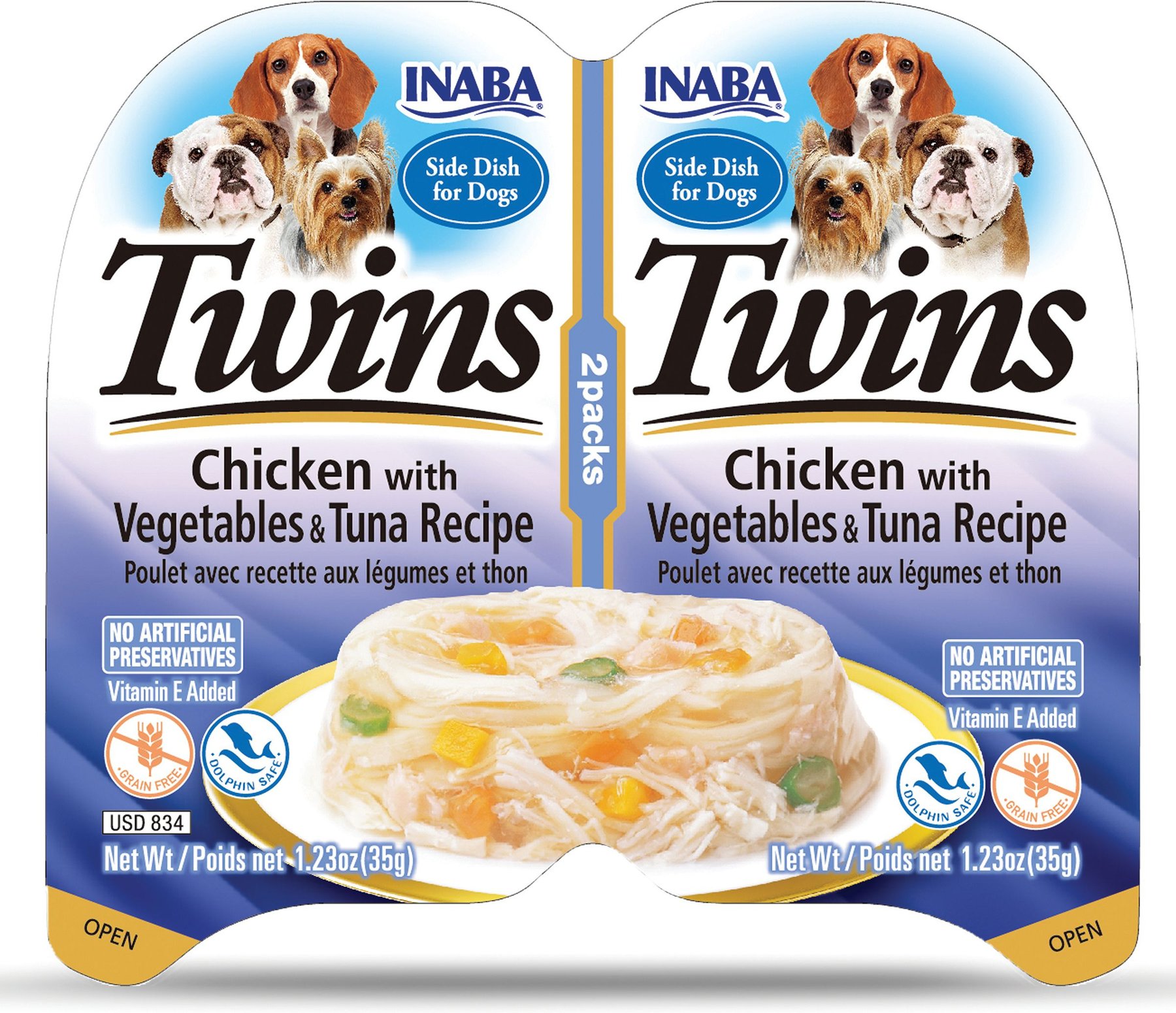 Discontinued - INABA Twins Chicken with Vegetables & Tuna Recipe