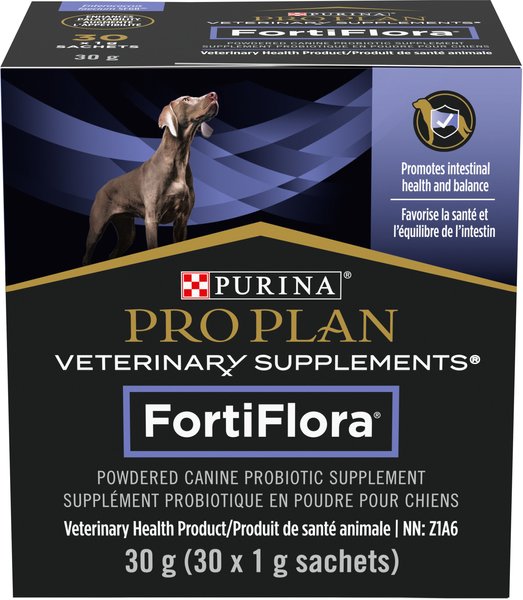 PURINA PRO PLAN VETERINARY SUPPLEMENTS FortiFlora Powdered Probiotic  Supplement for Dogs, 1-g sachet, case of 30