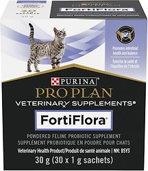 Purina Pro Plan Veterinary Supplements FortiFlora Powdered Probiotic Supplement for Cats, 1-g sachet, case of 30
