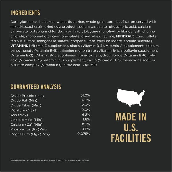 Show full view: Purina Pro Plan Urinary Tract Health Chicken & Rice Formula Dry Cat Food, 3.18-kg bag slide 8 of 11