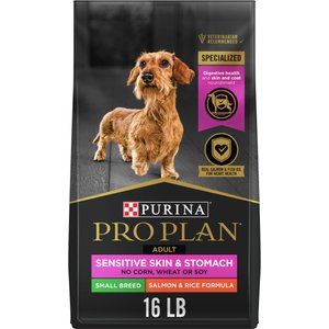 Purina Pro Plan Specialized Small Breed Sensitive Skin & Stomach Salmon & Rice Formula Dry Dog Food, 7.26-kg bag