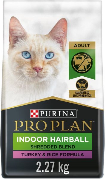 Adult shredded blend indoor turkey rice dry cat food Pro Plan