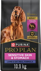 Purina Pro Plan Sensitive Skin & Stomach Lamb & Oatmeal Formula Dry Dog Food, 10.9-kg bag