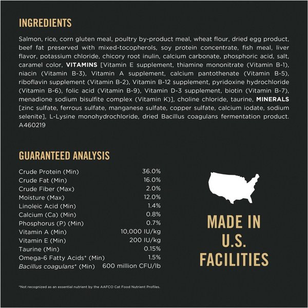 Show full view: Purina Pro Plan LiveClear Salmon & Rice Formula Dry Cat Food, 7.26-kg bag slide 8 of 11