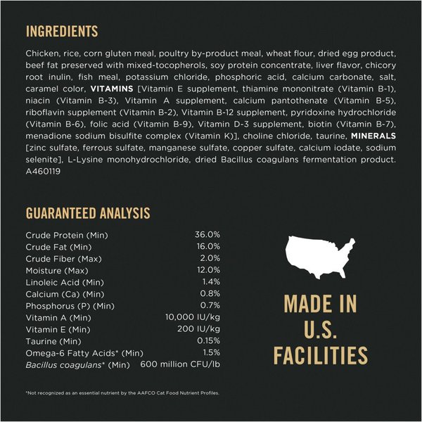 Show full view: Purina Pro Plan LiveClear Chicken & Rice Formula Dry Cat Food, 7.26-kg bag slide 8 of 11
