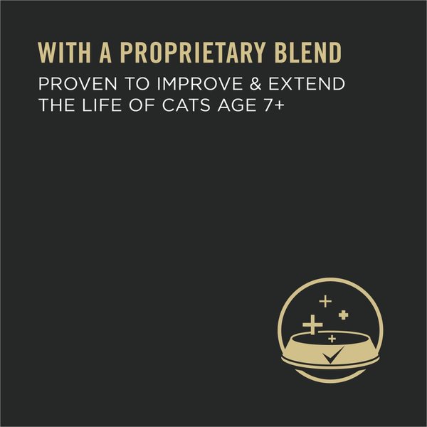 Show full view: Purina Pro Plan Senior Prime Plus Chicken & Rice Formula Dry Cat Food, 1.45-kg bag slide 4 of 10