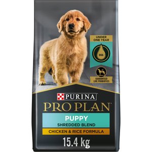 Purina Pro Plan Development Shredded Blend Chicken & Rice Formula Dry Dog Food, 15.4-kg bag