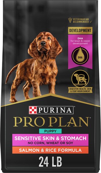 Purina Pro Plan Development Sensitive Skin & Stomach Salmon & Rice Formula Dry Dog Food, 10.9-kg bag slide 1 of 10