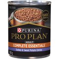 Purina Pro Plan Complete Essentials Turkey & Sweet Potato Entree Wet Dog Food, 368-g can, case of 12