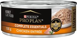 Purina Pro Plan Complete Essentials Chicken Entree Wet Cat Food, 156-g can, case of 24