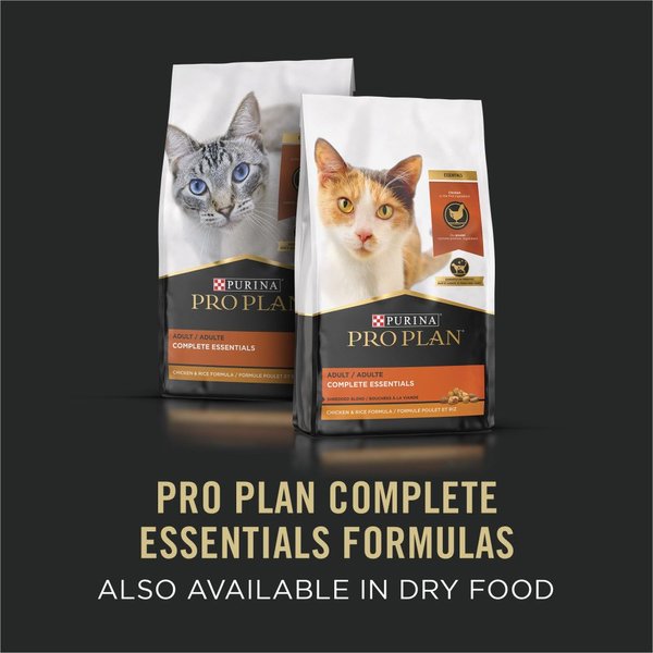 Show full view: Purina Pro Plan Complete Essentials Chicken Entree Wet Cat Food, 156-g can, case of 24 slide 6 of 10