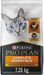 Purina Pro Plan Complete Essentials Chicken & Rice Formula Dry Cat Food, 7.26-kg bag