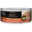Show in main carousel: Purina Pro Plan Complete Essentials Chicken & Rice Entree Wet Cat Food, 156-g can, case of 24 slide 1 of 11