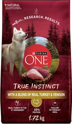 Purina ONE True Instinct Turkey & Venison Dry Dog Food, 1.72-kg bag