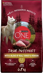 Purina ONE True Instinct Turkey & Venison Dry Dog Food, 6.8-kg bag