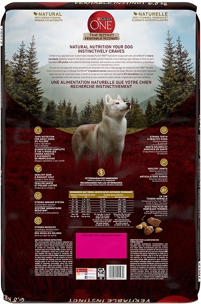 Show full view: Purina ONE True Instinct Turkey & Venison Dry Dog Food, 6.8-kg bag slide 3 of 11