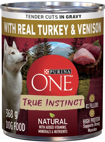 PURINA ONE True Instinct Tender Cuts in Gravy Turkey Venison Wet