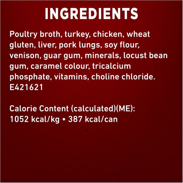 Show full view: Purina ONE True Instinct Tender Cuts in Gravy Turkey & Venison Wet Dog Food, 368-g can, case of 12 slide 8 of 11
