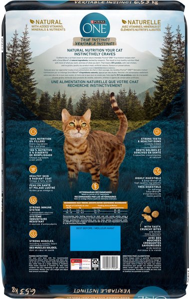 Show full view: Purina ONE True Instinct Grain-Free Chicken Dry Cat Food, 6.53-kg bag slide 3 of 11