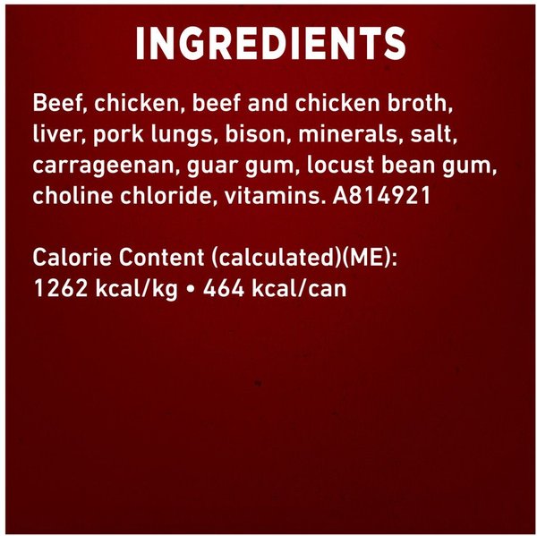 Show full view: Purina ONE True Instinct Classic Ground Beef & Bison Wet Dog Food, 368-g can, case of 12 slide 8 of 10