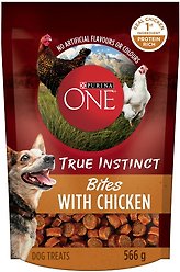 Purina ONE True Instinct Bites Chicken Dog Treats, 566-g pouch