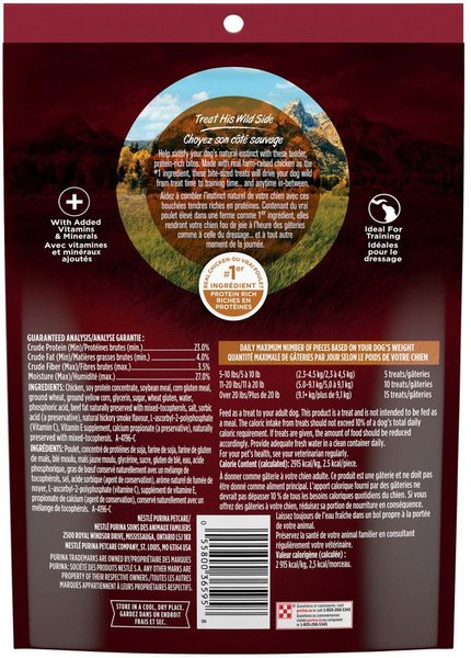 Show full view: Purina ONE True Instinct Bites Chicken Dog Treats, 566-g pouch slide 3 of 10