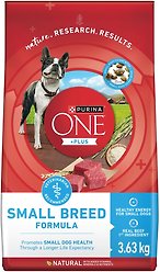 Purina ONE SmartBlend Small Breed Formula Beef Dry Dog Food, 3.63-kg bag
