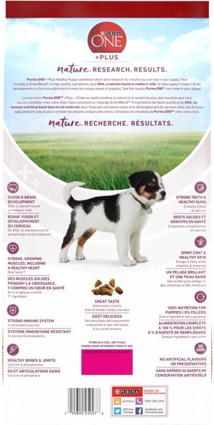 Show full view: Purina ONE SmartBlend Healthy Puppy Formula Lamb Dry Dog Food, 1.81-kg bag slide 3 of 9