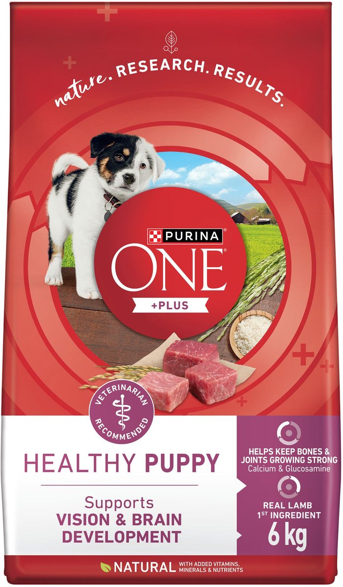 PURINA ONE Plus Healthy Puppy Formula Lamb Dry Dog Food 6 kg bag