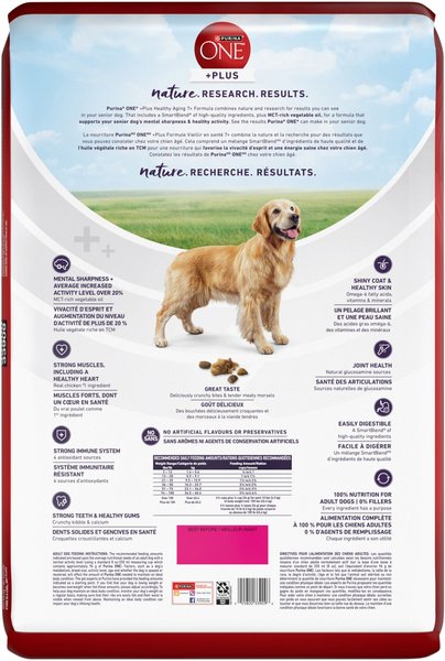 Show full view: Purina ONE SmartBlend Healthy Aging 7+ Formula Chicken Dry Dog Food, 11.7-kg bag slide 3 of 10