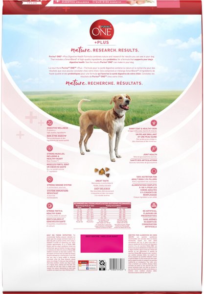 Show full view: Purina ONE SmartBlend Digestive Health Formula Chicken Dry Dog Food, 9.5-kg bag slide 3 of 10