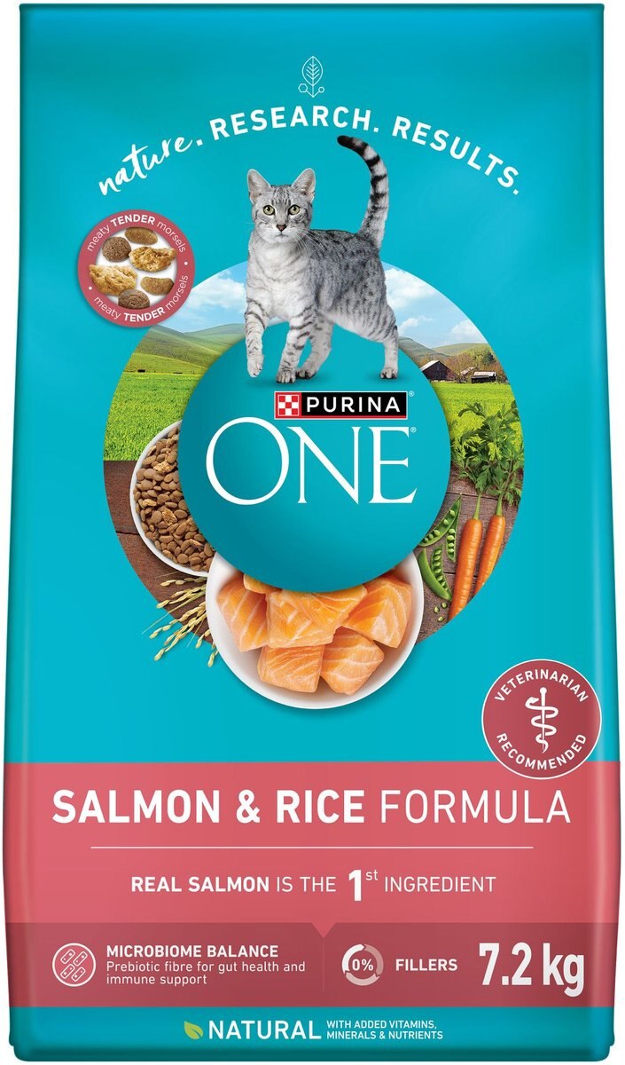 PURINA ONE Salmon Rice Dry Cat Food 7.2 kg bag Chewy