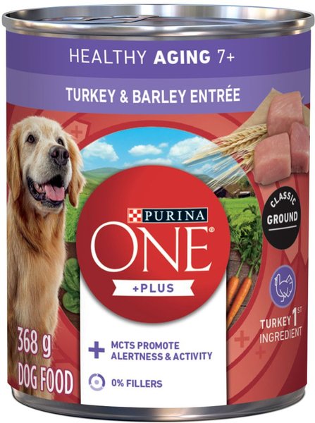 PURINA ONE Plus Healthy Aging 7 Classic Ground Turkey Barley