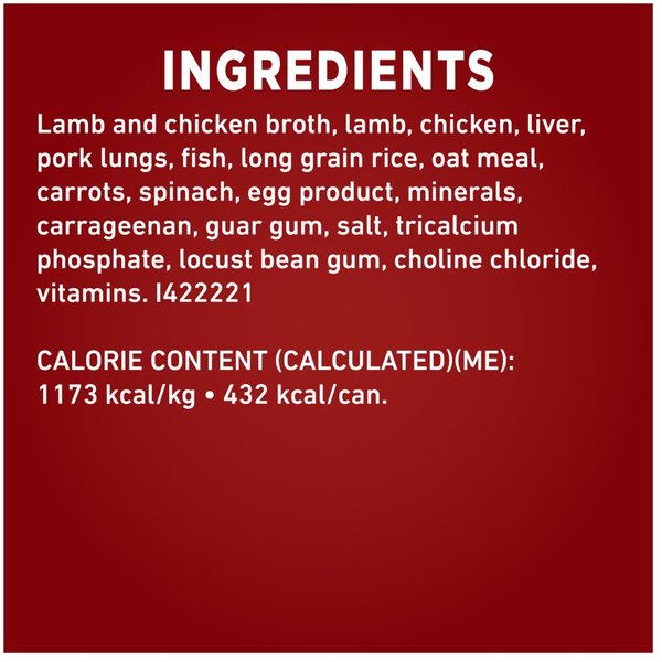 Show full view: Purina ONE Plus+ Classic Ground Lamb & Long Grain Rice Entree Wet Dog Food, 368-g can, case of 12 slide 8 of 11