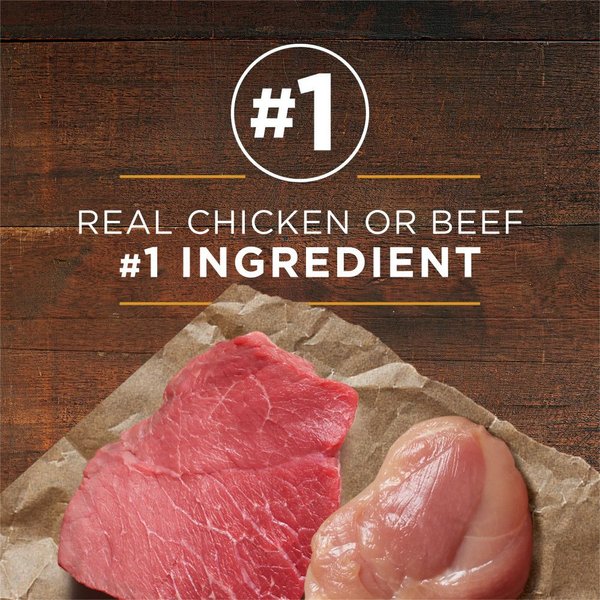 Show full view: Purina ONE Classic Ground Variety Pack Chicken & Beef Wet Dog Food, 368-g, case of 6 slide 4 of 9