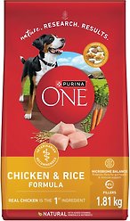 Purina ONE Chicken & Rice Formula Dry Dog Food, 1.81-kg bag
