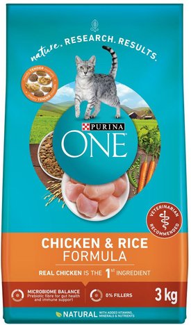 PURINA ONE Chicken Rice Dry Cat Food 3 kg bag Chewy Canada