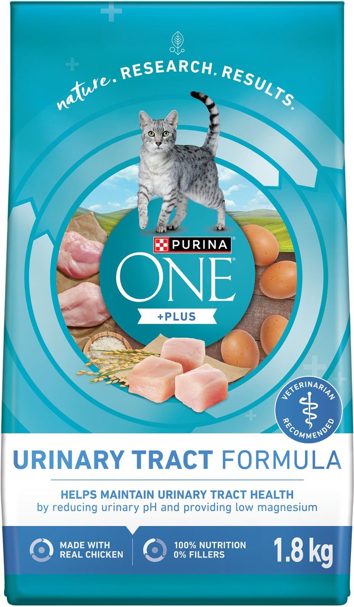 PURINA ONE Plus Urinary Tract Formula Chicken Dry Cat Food 1.8 kg bag Chewy Canada